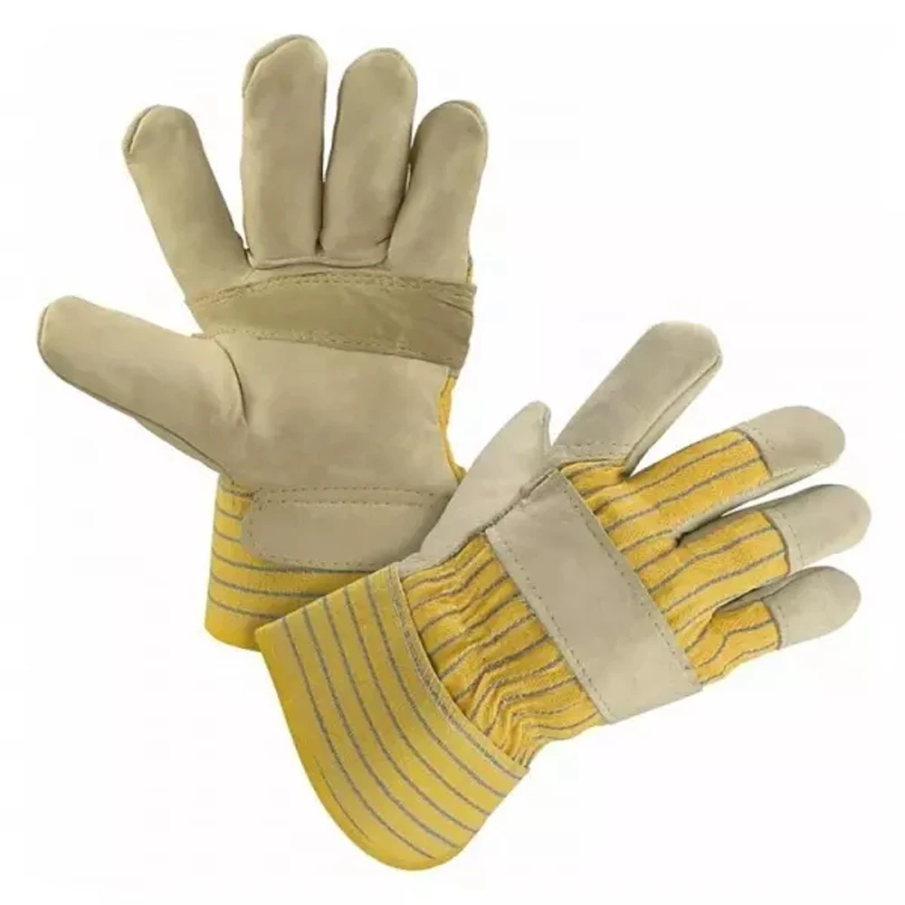 Wholesale New Design Customized logo Cowhide Thermal Leather Reinforced Palm Long Sleeve Casual Safety Work Gloves