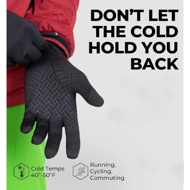 Full Finger Silicone Running Gloves Breathable Silicone Palme Full Finger Hand Outdoor Winter Running Gloves