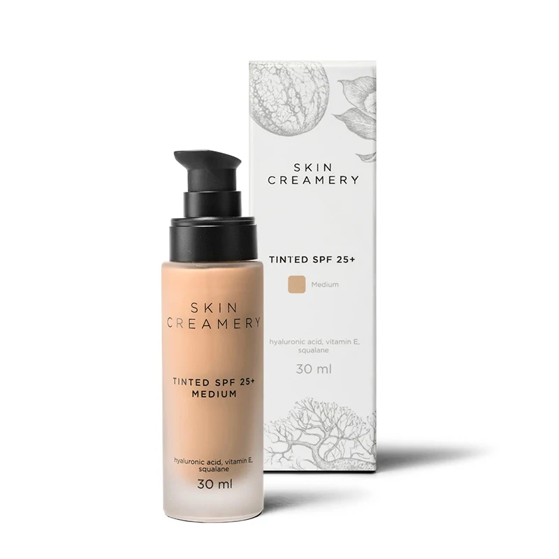 High Quality 30ml Tinted Face Sunscreen SPF Medium Cream Whitening Hyaluronic Acid Vitamin E Squalene Ingredients Excellent