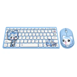 2.4G USB Mini keyboard Mouse Combos Noiseless carton Keyboard with mouse set For PC Laptop TV