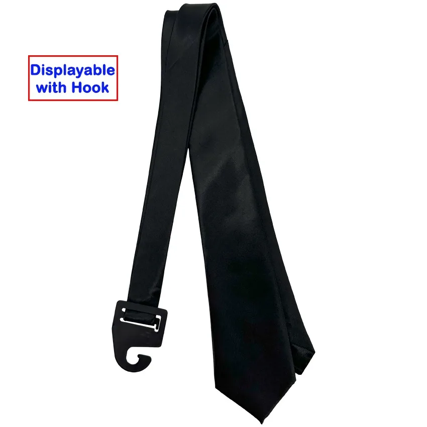 Традиционные однотонные черные галстуки для мужчин