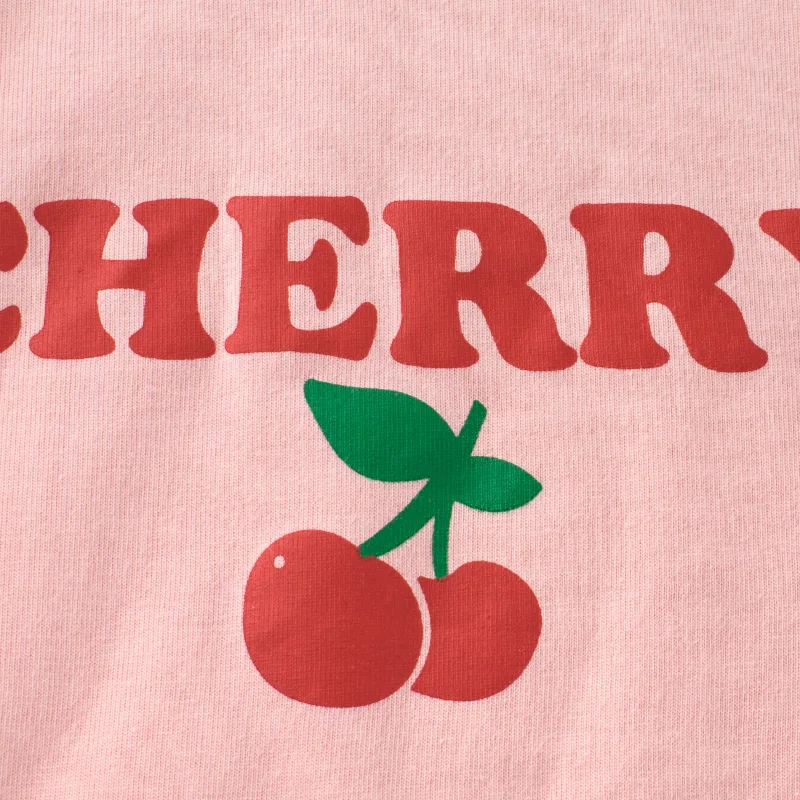 Children Long Sleeve T-Shirts Cute Cherry Pattern Tops Baby Girl T-Shirt