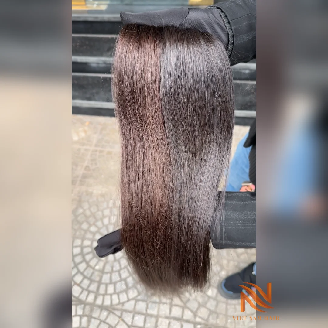 Chestnut Brown Long Durable Natural Human Hair 100% Real Hair Cuticle Aligned Weaving Wholesale Hair Extensions