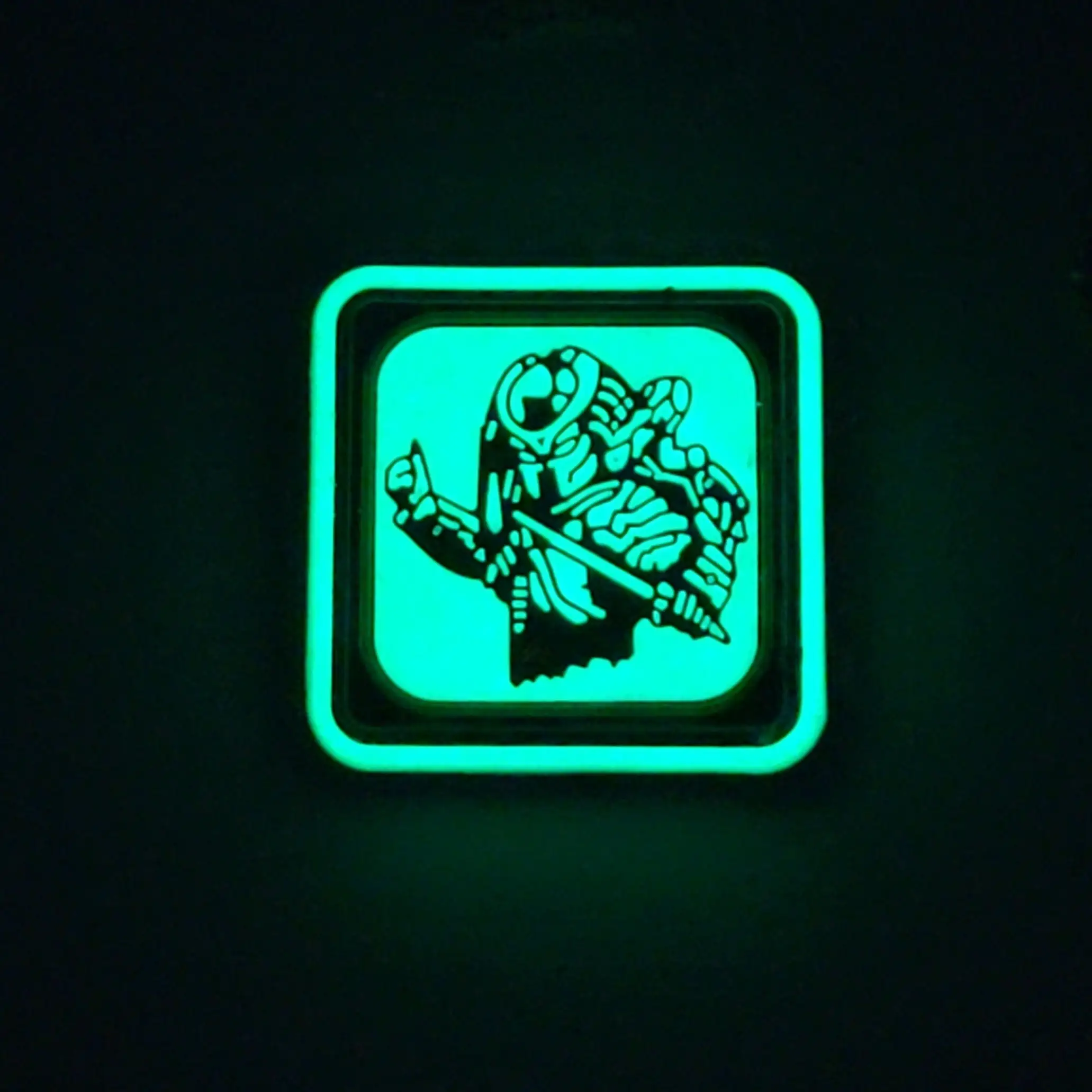 PVC patches 3D Glow In Dark on PVC Patches High Quality Rubber Custom 3D Glow In Dark iron on PVC Patches