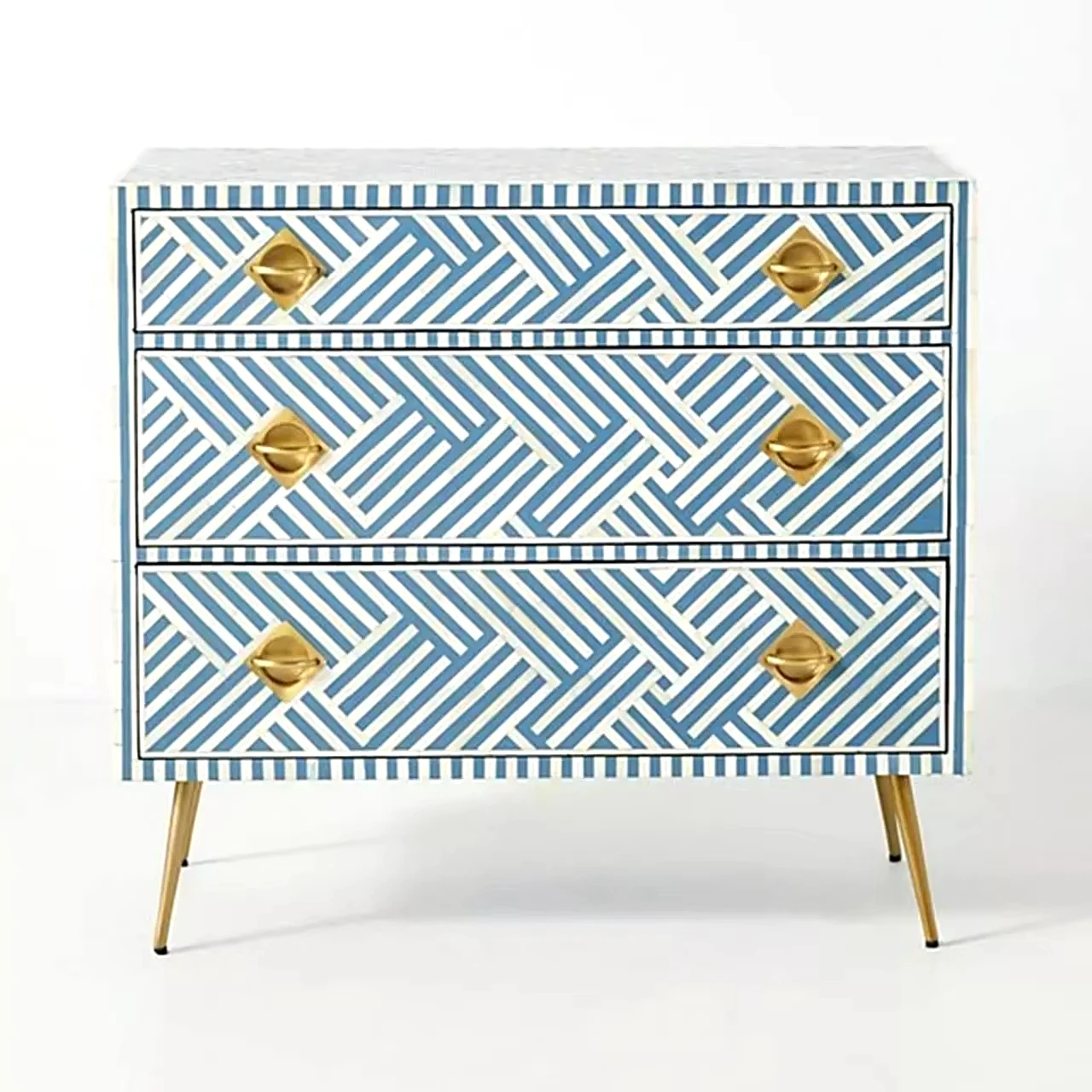 Bone inlay living room dresser with drawer authentic hand made furniture By Blue Moon Exports