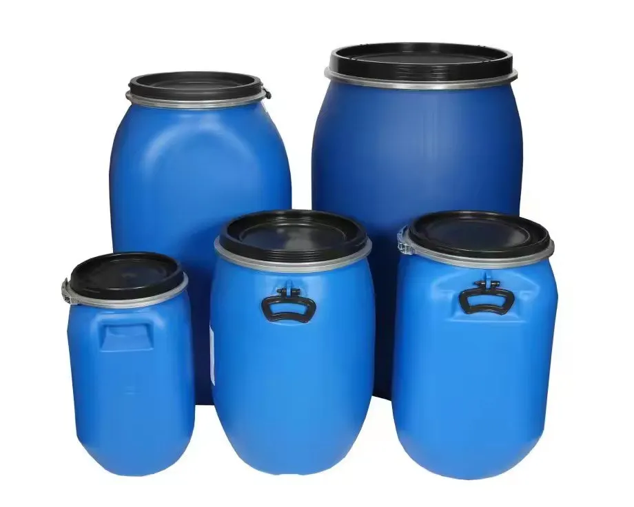 Plastic Barrel 200 Litre HDPE Open Top Plastic Blue Drum