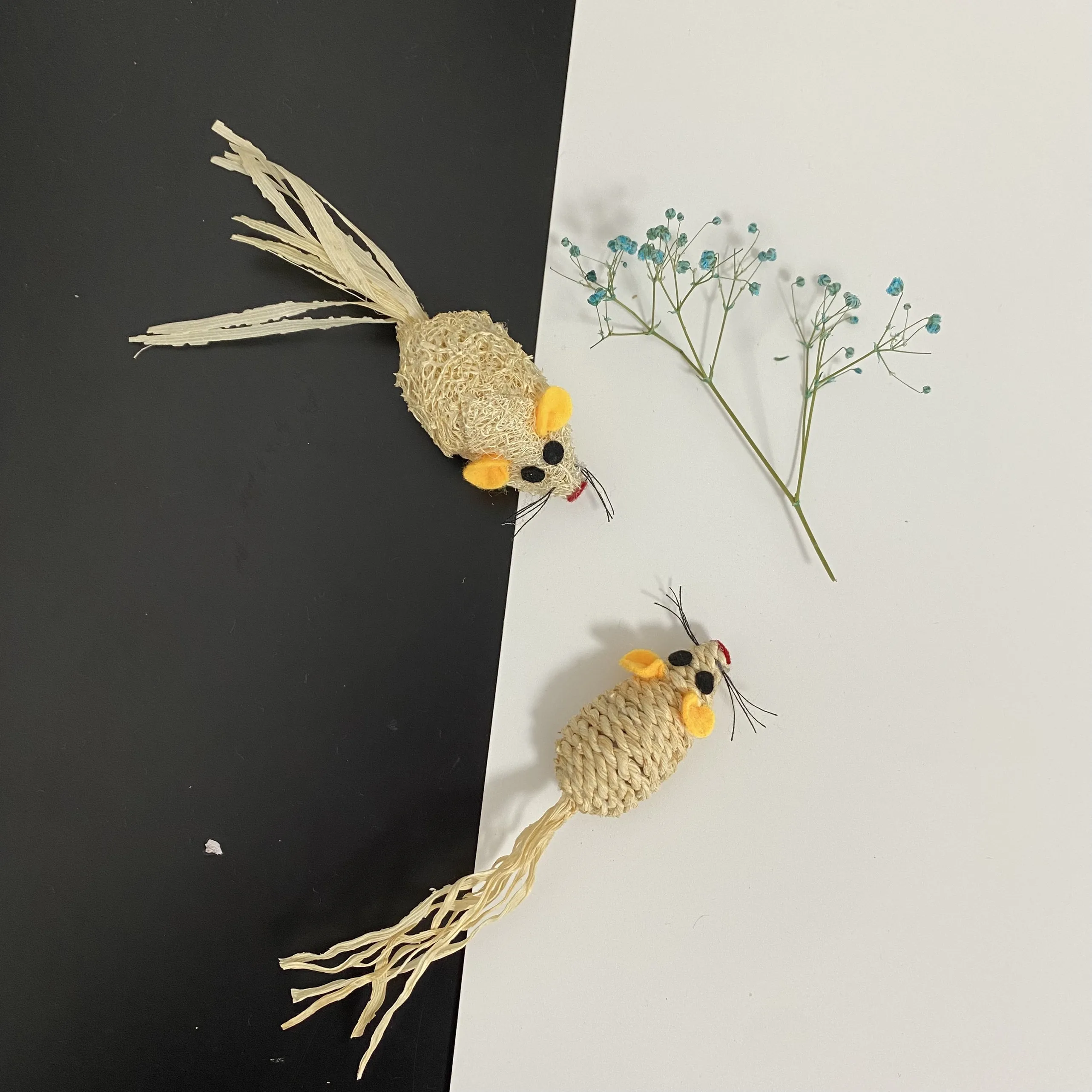 WINVN Cheap Price Mouse Shape Loofah Pet Toys for Cat Playing Chewing with Multi Size High Quality from Vienam Supplier