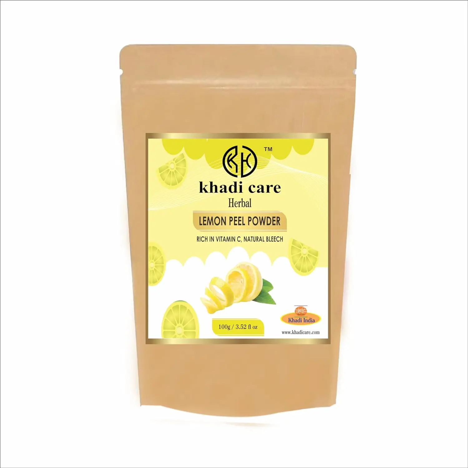 Herbal LEMON PEEL POWDER- 100g  Healthy Skin Body Care Customizable and Private Labeling by Vanity Vision