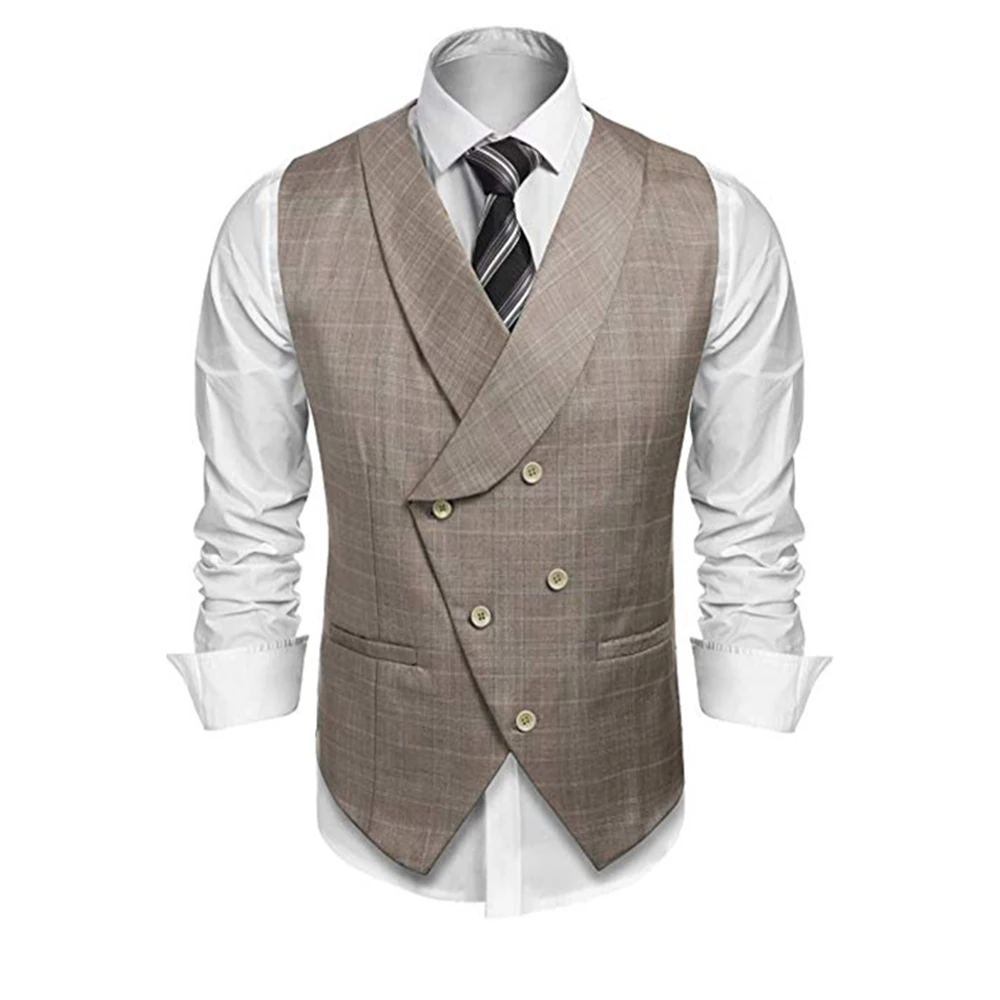 Новый мужской деловой костюм, жилеты с 4 пуговицами, обычный жилет для костюма с индивидуальным дизайном, дышащий