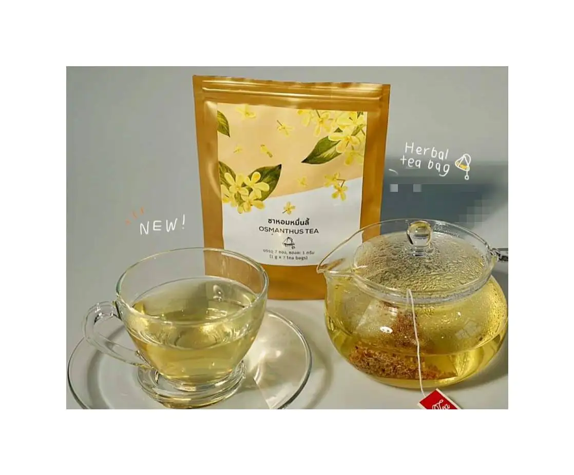Thai Herbal Tea bag, Organic Sweet Osmanthus Tea 1g./sachet (7 Sachets/big bag), Premium Quality Organic Product from Thailand