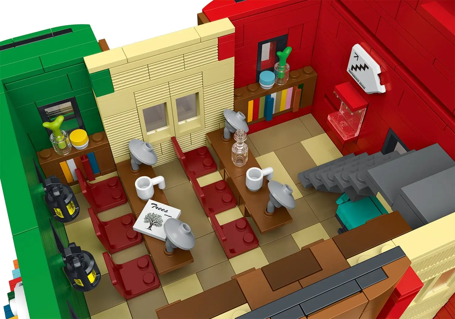 New Arrival 2024 Kid Toy DIY Architecture Building Block Set Assembly Brick Mork 10211  City Library Building Set Hot Selling