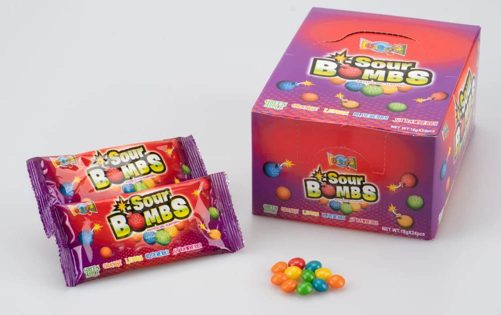 Sour bombs sour candy wholesale ball shape individual pack freeze dried slittles candies exotic candy chew sweets slittles candy