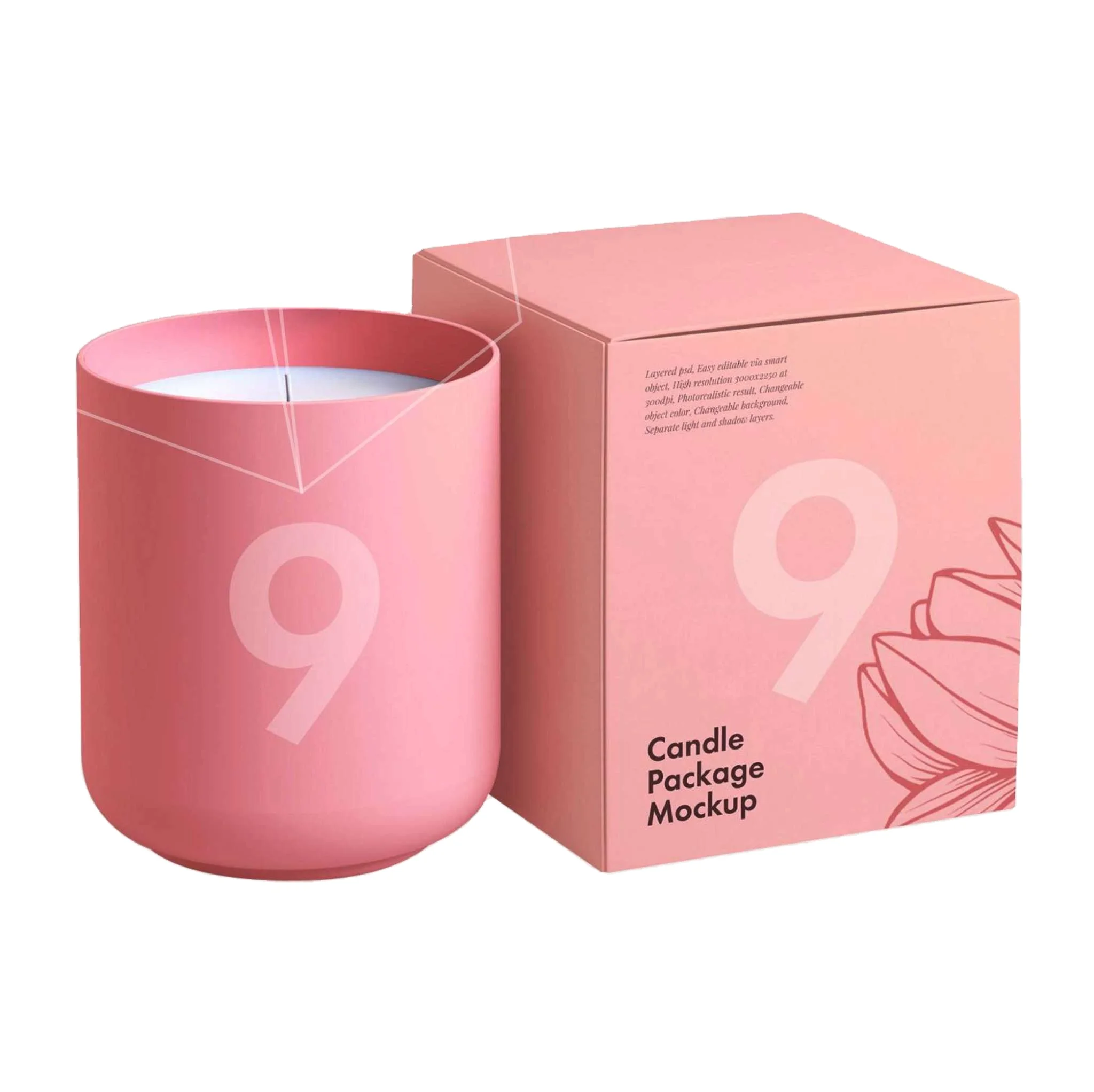 Wholesale luxury candle jar scented candle gift  paper packaging box for candle