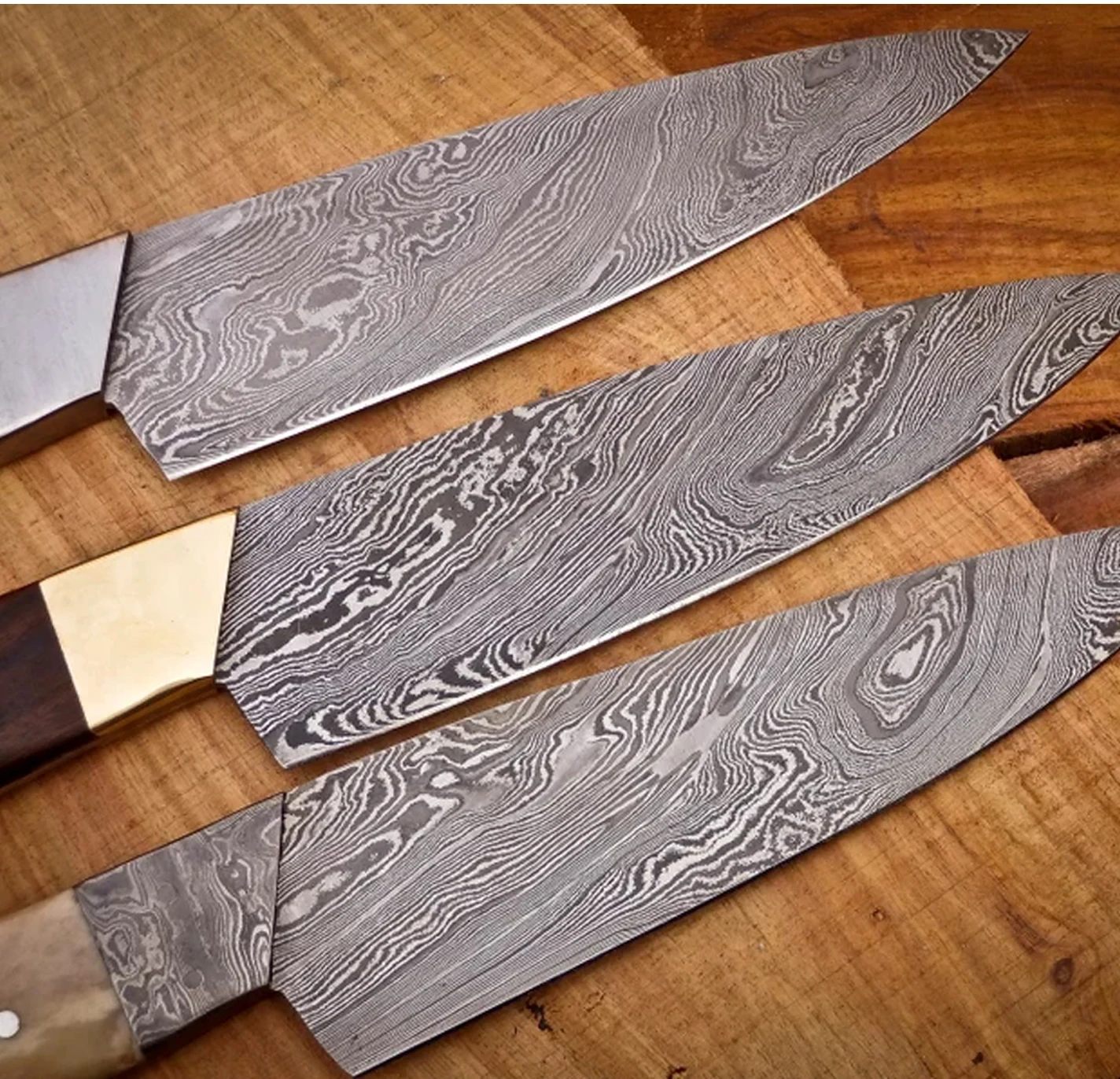 Blaydz Best Quality Custom Damascus Chef Knife Hand Forged Kitchen Knife With Italian Leather Sheath