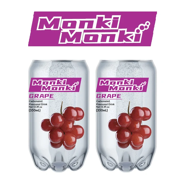 Hot Selling Private Label Monki Monki 350ml Can Clear OEM Packing Packaging With Malaysia Halal Certification Carbonated Drinks