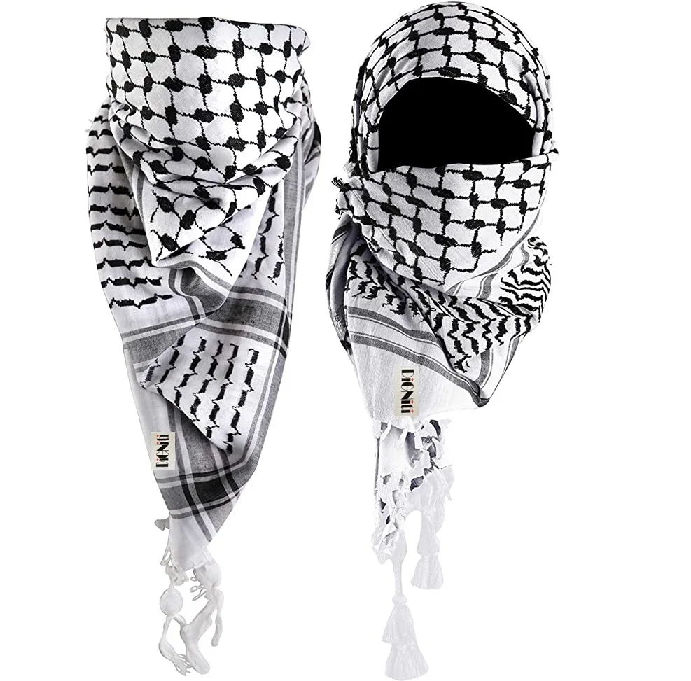 Palestine Scarf Ghaza Shemagh Arabian Kuffiyeh Ghatra Head Scarf Men Cotton Square Style Autumn Muslim Middle Eastern Scarf