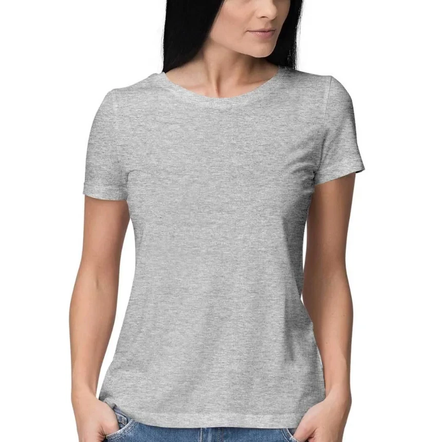 Women Short Sleeve O-Neck Casual Wear Plain T Shirts 100% Cotton High Quality Breathable T Shirts With Customized Colors