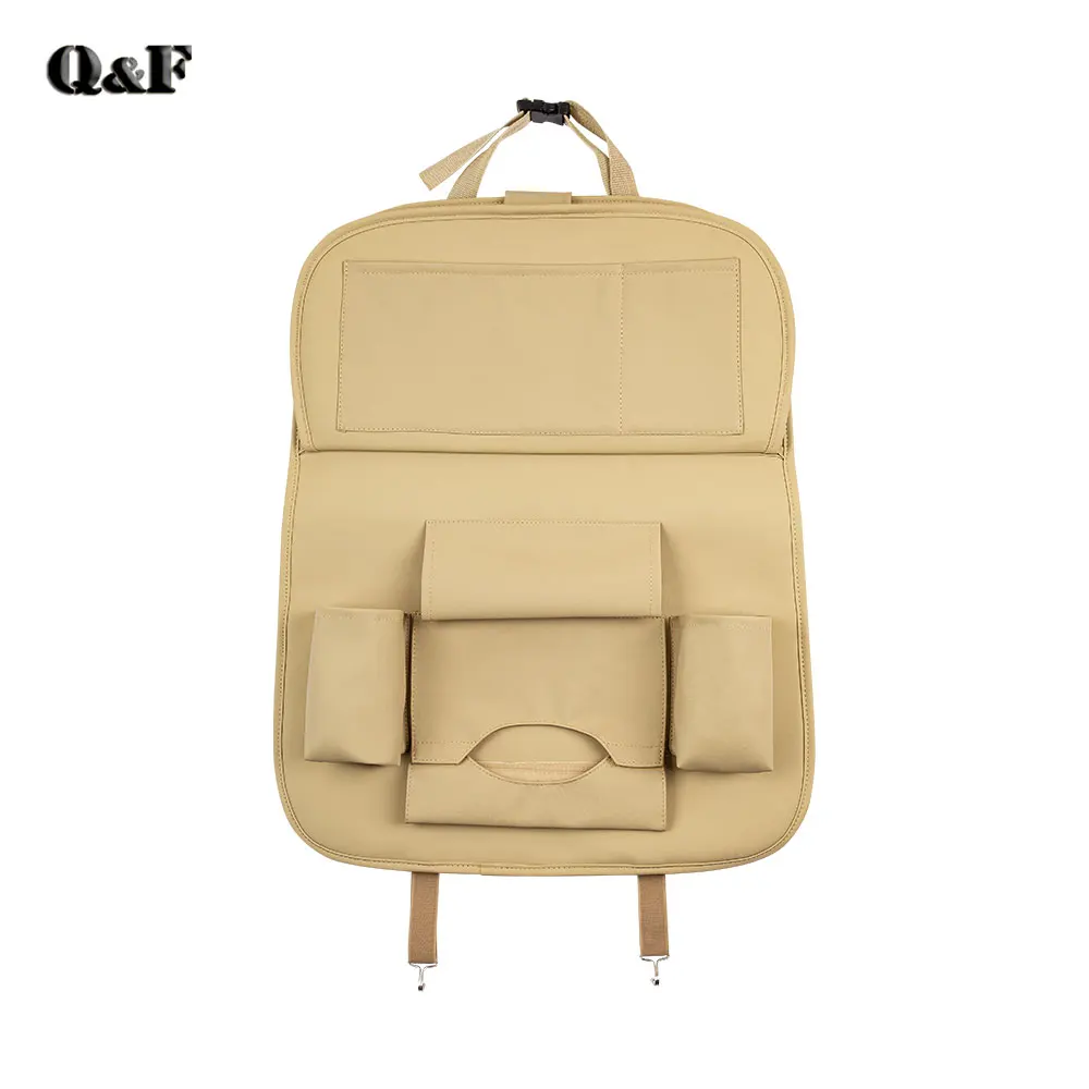 Органайзер на сиденье автомобиля, водонепроницаемый и прочный протектор, с несколькими карманами, с лотком, для хранения в автомобиле