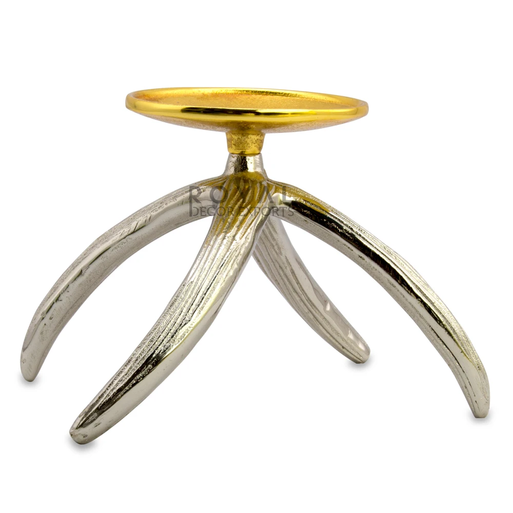 Metal Tealight Candle Holder Aluminium Deer Antler Pillar Decoration Silver And Gold Candle Holder Lights For Outdoor Decor