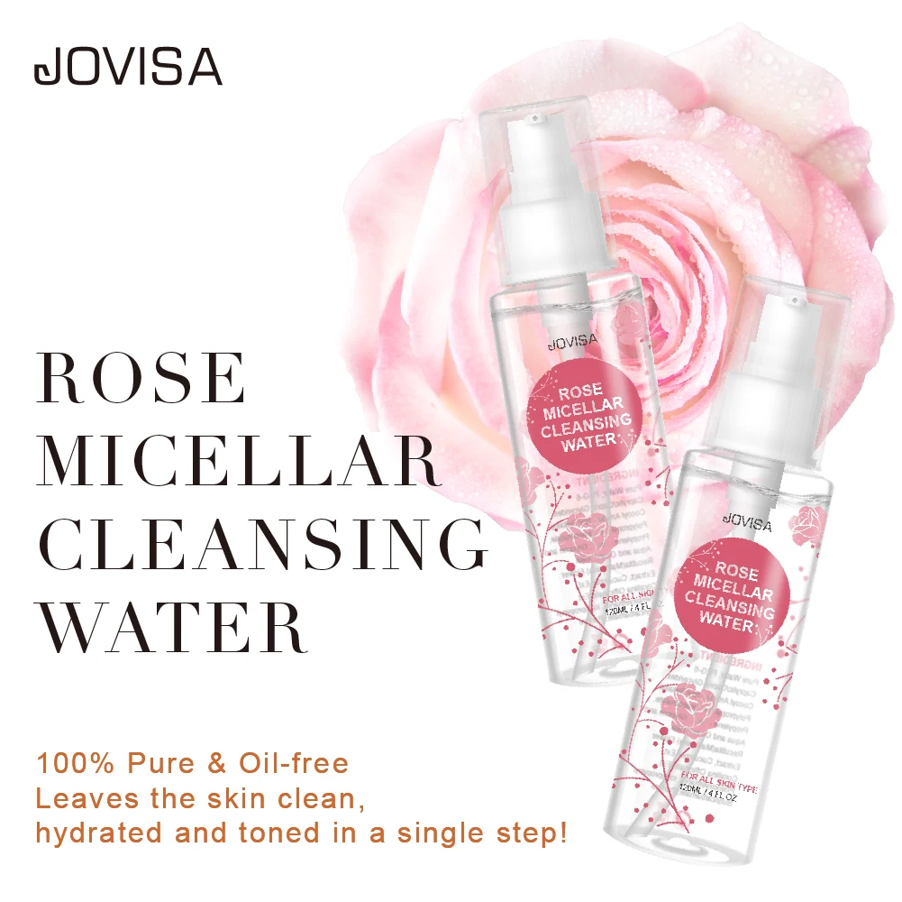 Private Label Rose Micellar Cleansing Water Cosmetics Remover Cleansing Water