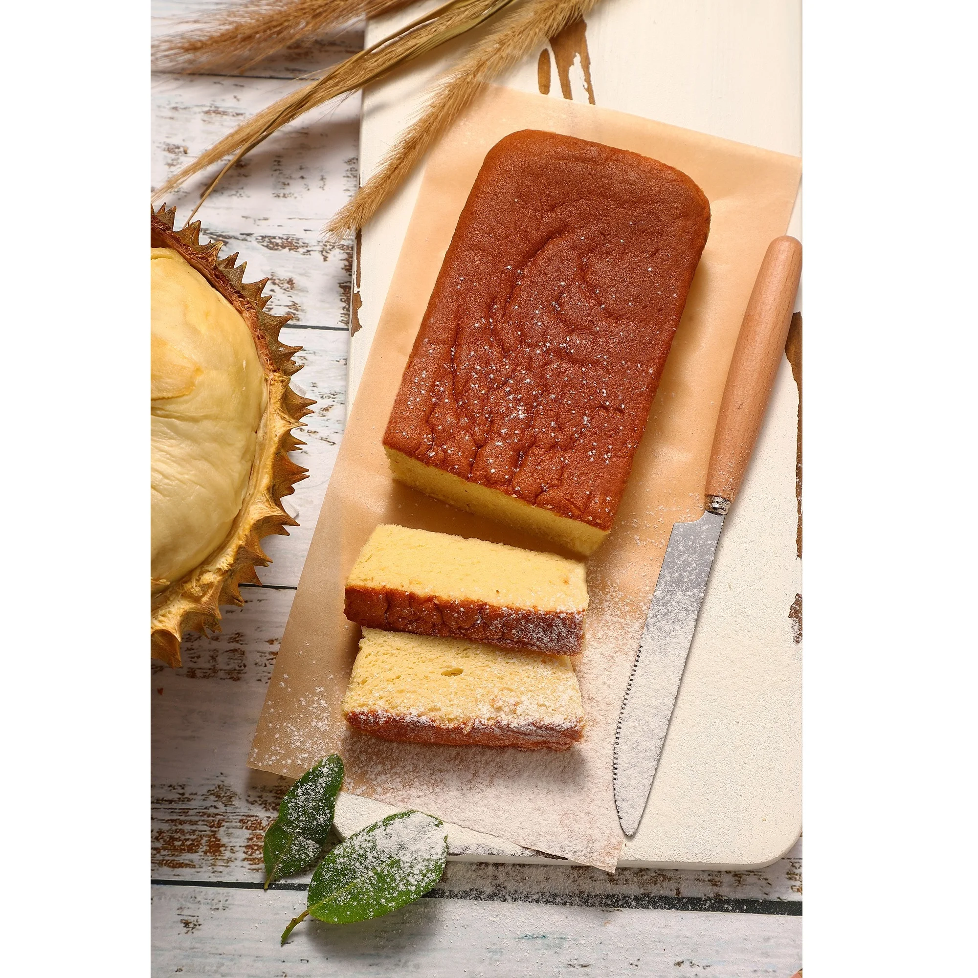 200g Malaysia Musang King Durian Cheesecake Soft Smooth Unique Creamy Sweet Flavor Boxed Frozen Egg Pastries Great Defrosting