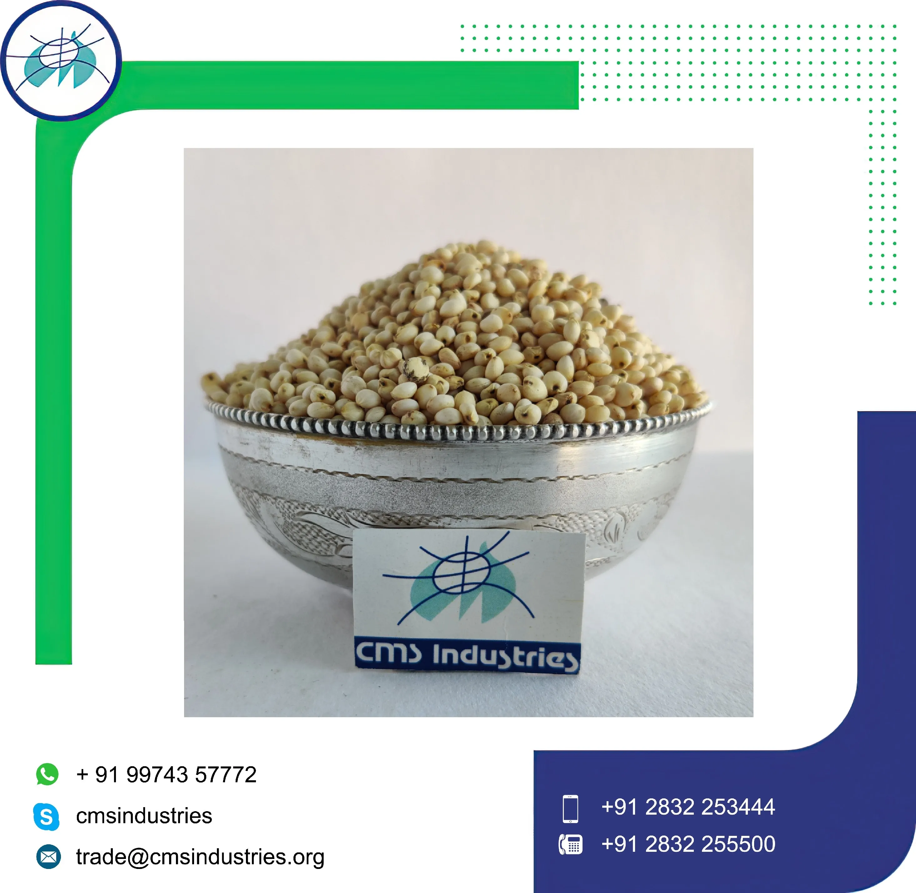 Natural and High Branded Milky White Sorghum Bird Consumption
