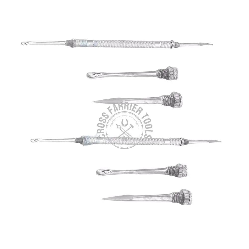 Custom Stainless Steel Lancet Extractor for Face Skin Care Blackhead & Whitehead Acne Spot Remover Tool Kit Black & White