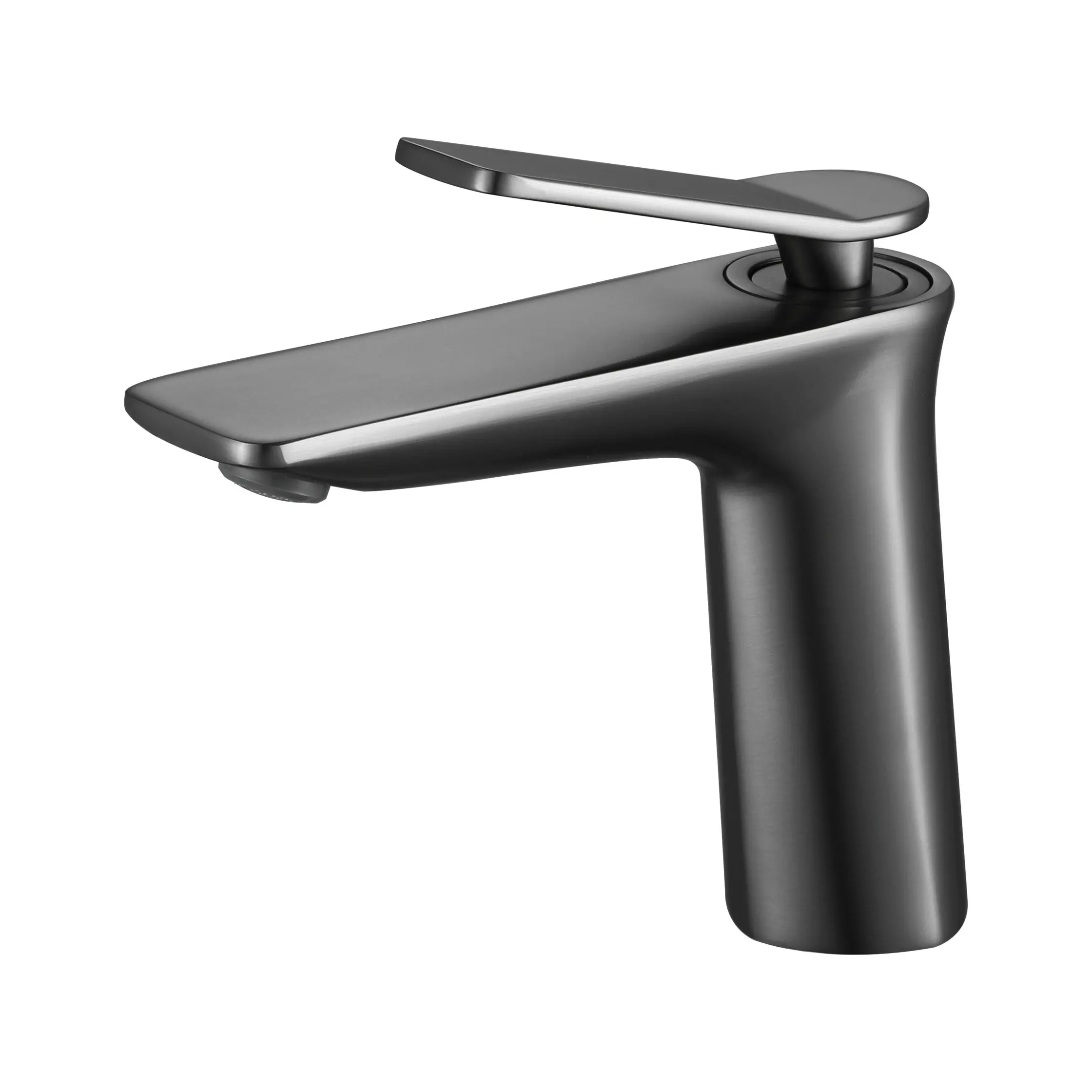 Современный металлический водопад смеситель для раковины с одной ручкой латунное крепление на столешницу клапанным сердечником ванной комнаты