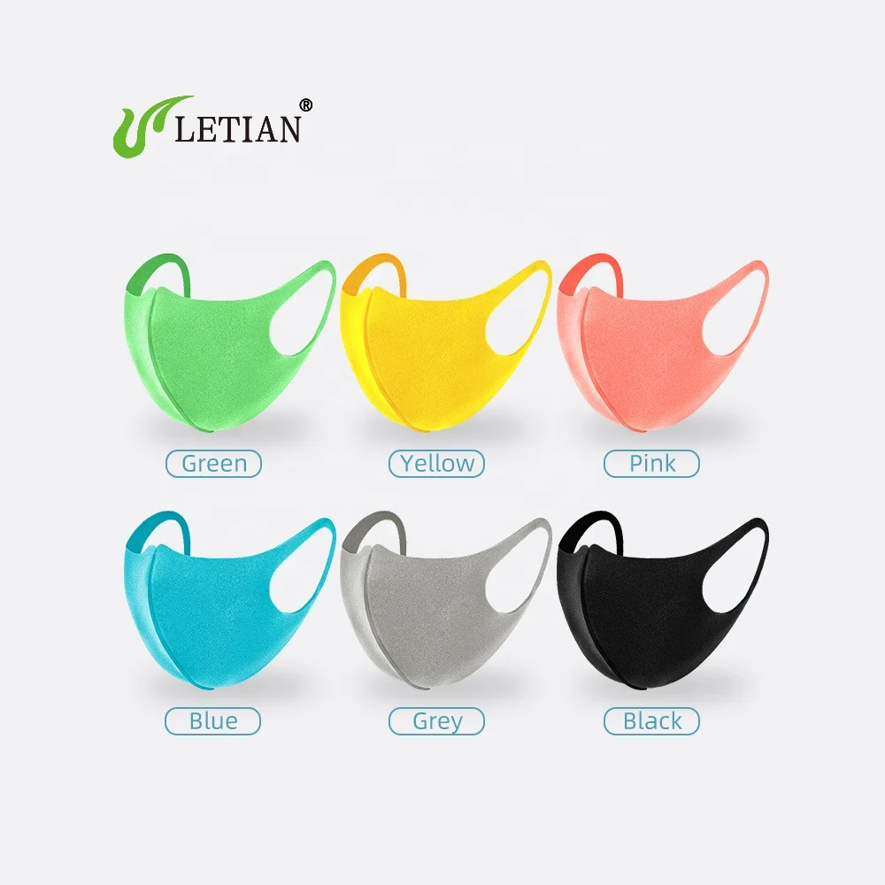 LETIAN anti-dust children color Kids Polyurethane Sponge Masks (non-medical)