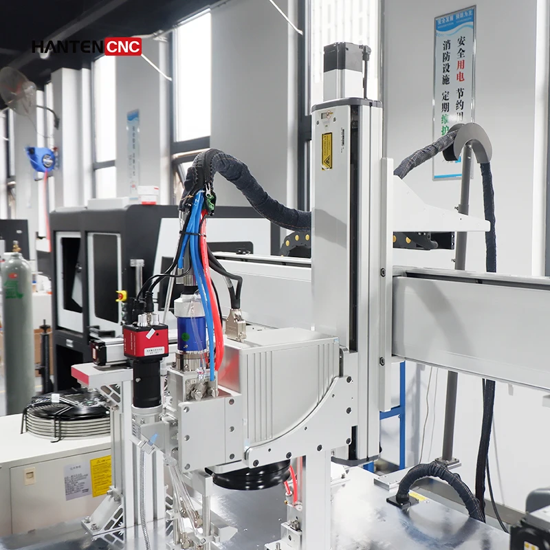 HANTENCNC Fully automatic CNC galvanometer laser welded for 18650 metal laser welding machine