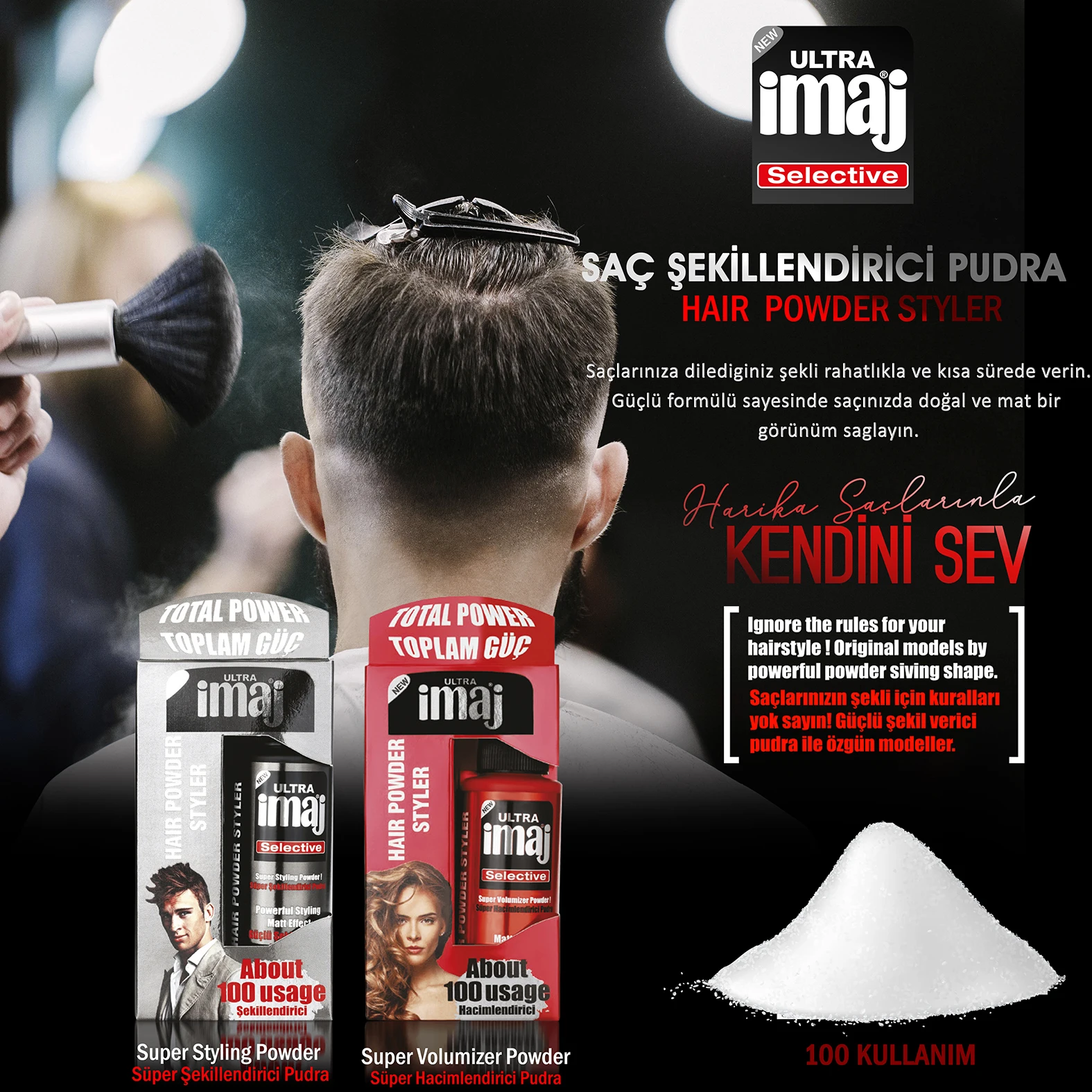 Imaj Ultra Selective Super Styling Powder 20 gr. Powerful Styling Matt Effect