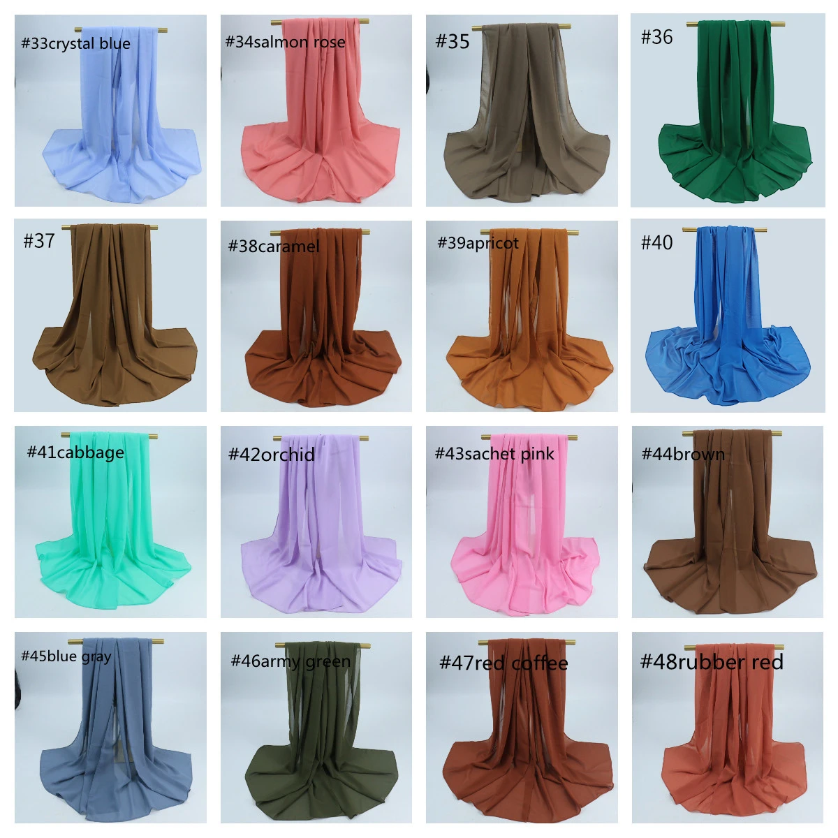 Muslim scarves and shawls fashion Modest chiffon crystal chain hijab scarf women