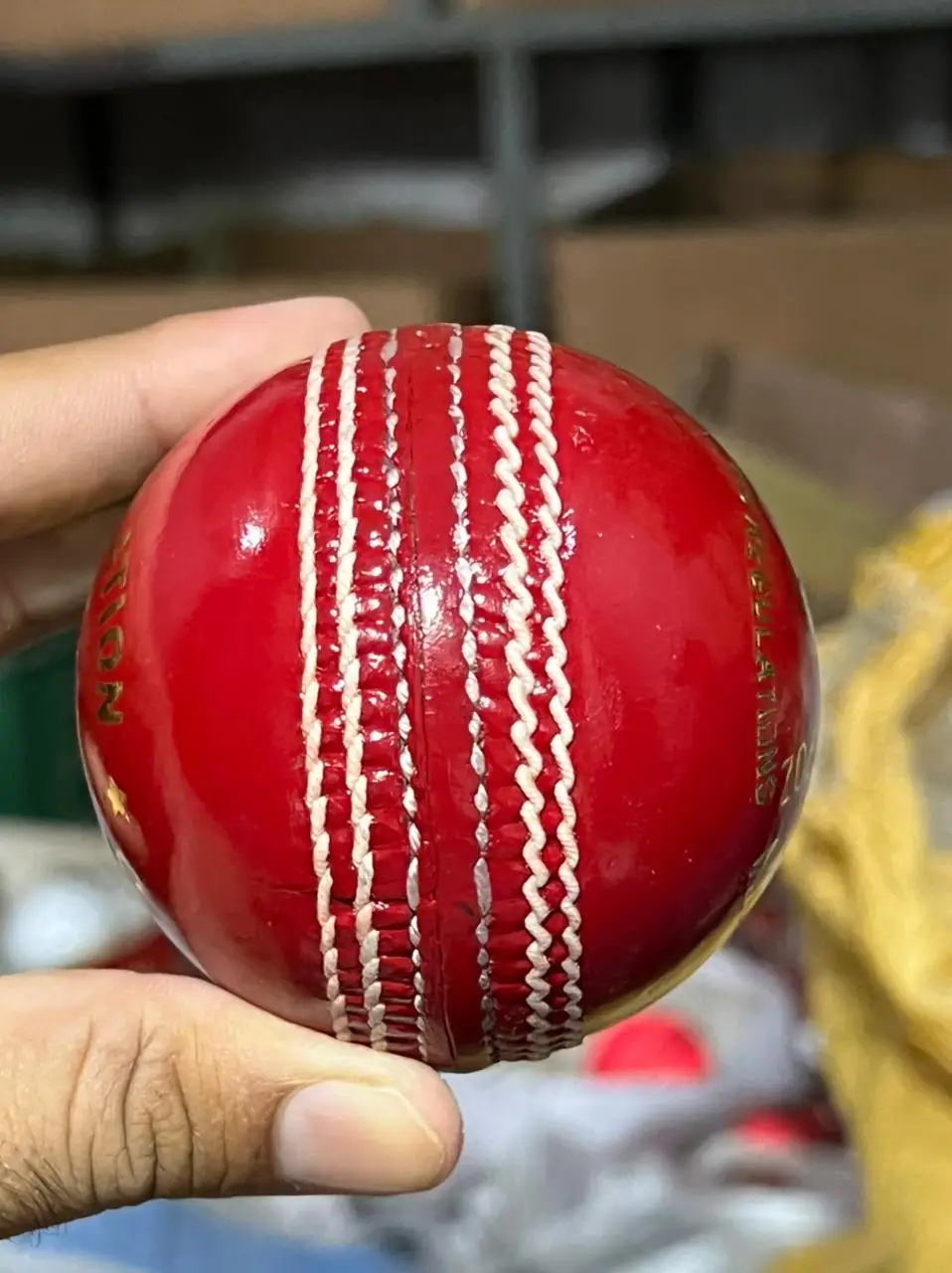 Leather Cricket Ball Red Color Hard and Seasoned Hand Stitched Indoor and Outdoor Practice Cricket Team Balls