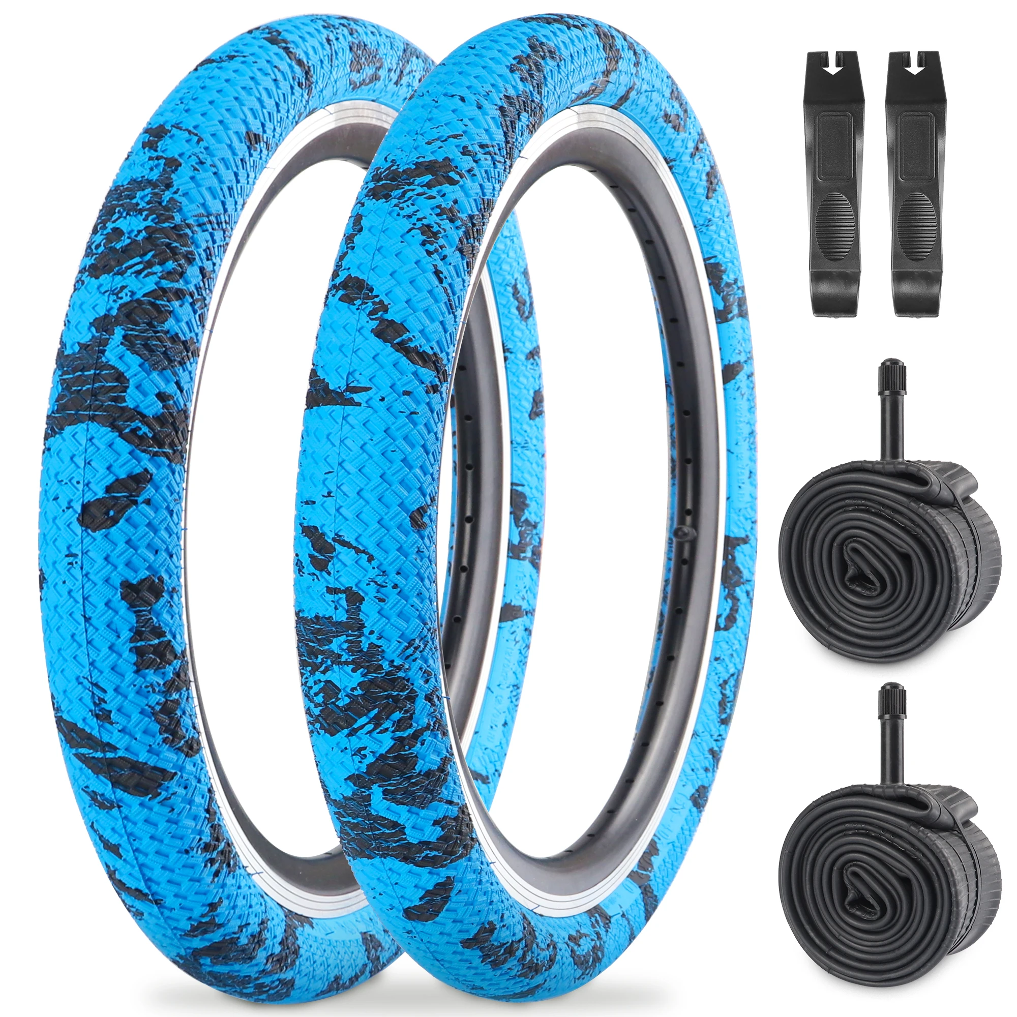 ZUKKA 20' Foldable Bicycle Tire 20'*2.1 BMX Colorful Tire 30TPI Suitable For 20' Kids Bikes