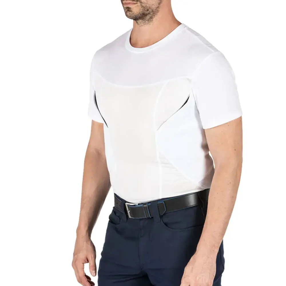 Best Selling Concealment Clothing Compression Holster T Shirts Short Sleeve White Concealed Carry Shirts