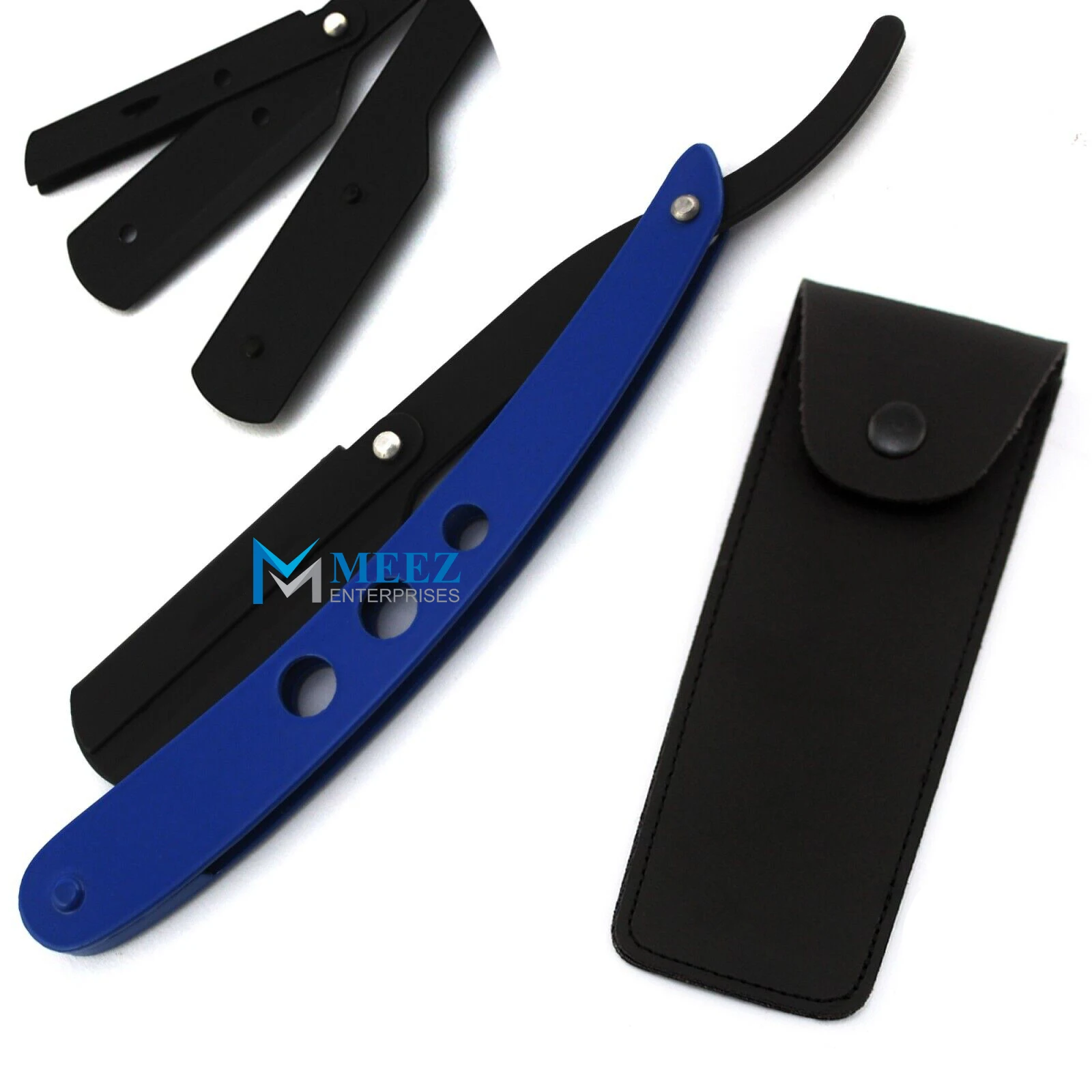 Beard Cut Throat (Shavette) Barber Salon Straight Shaving Razor 5 Premium Blades Stainless Steel Straight Razor