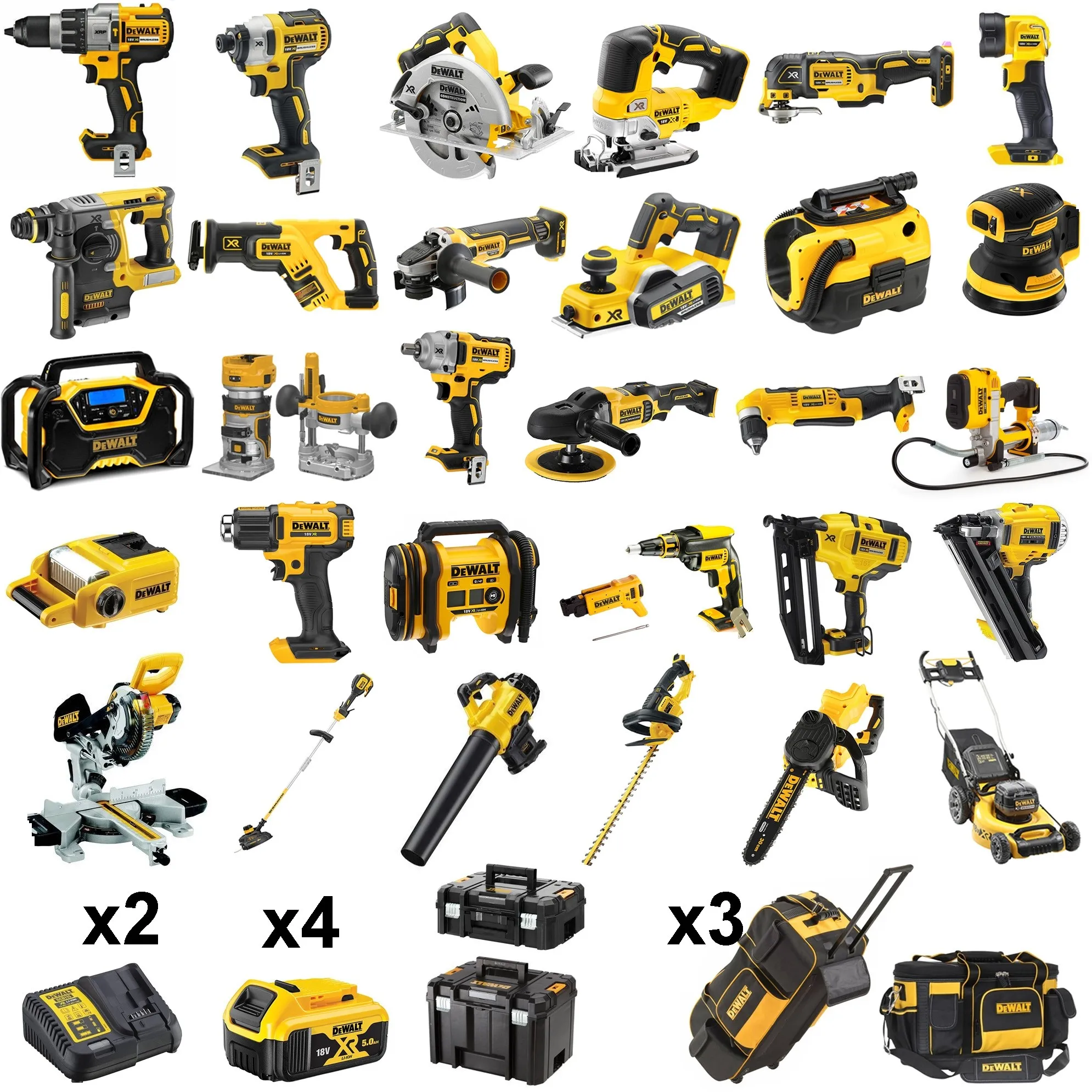 Купите 3 и получите 1 бесплатный набор электроинструментов Dewalt 15 комплектов инструментов 20 в