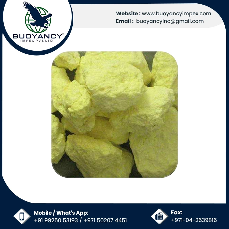 Private Label OEM / ODM Yellow Industrial Lump Sulphur Bulk Wholesale Manufacturer From Indian Supplier