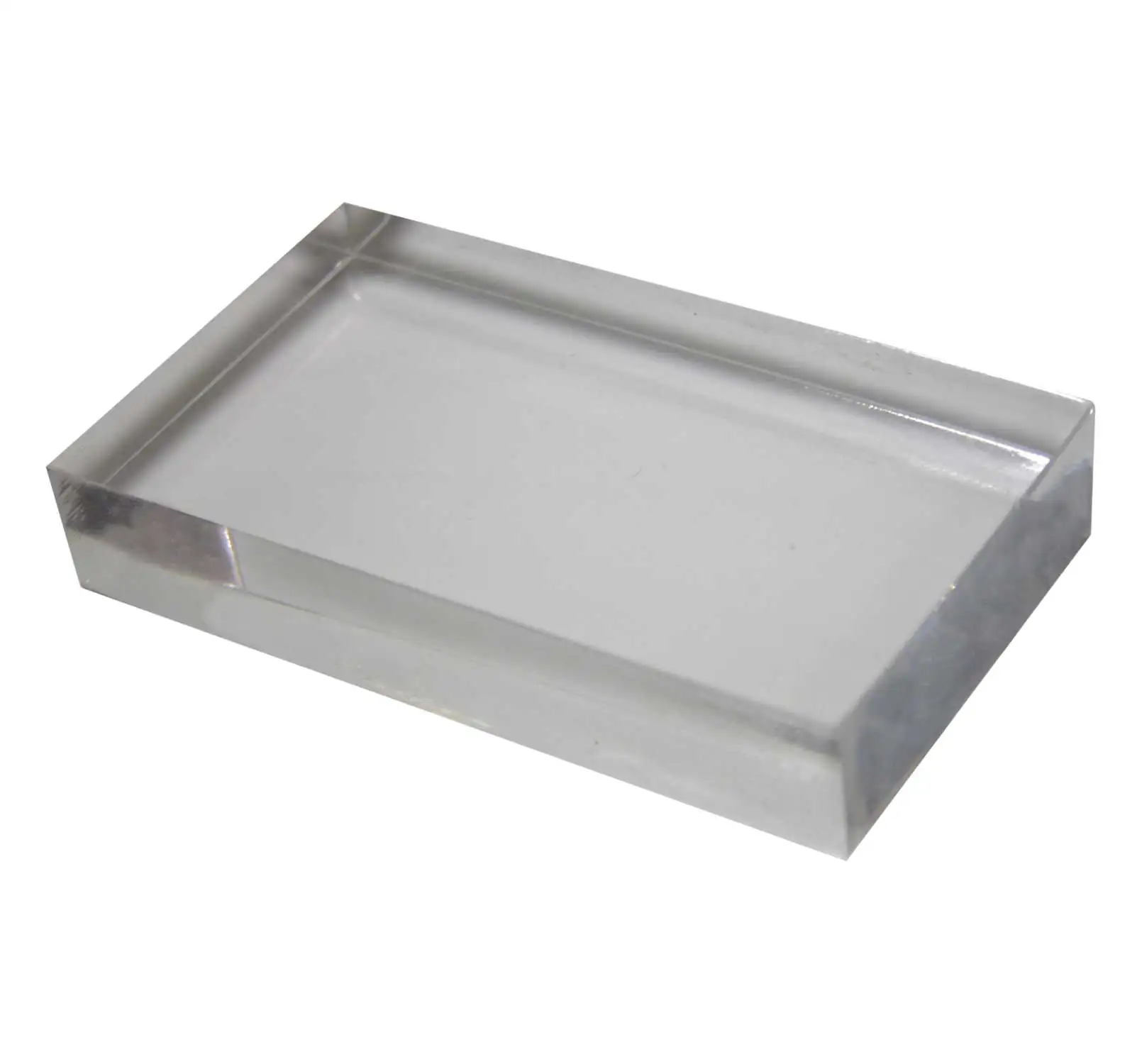 Rectangular Blocks made of Acrylic fully polished with a frosted bottom to minimise dispersion available in different sizes
