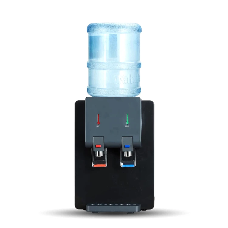 Premium Countertop Water Cooler Dispenser, Holds 3 or 5 Gallon Jug Top Loading, Hot and Cold Water