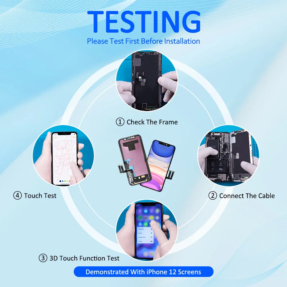 Mobile Phone Lcd For iPhone 5 6 7 8 XR 11 12 13 Pro Max 14 15 Screen Replacements OEM Oled Display Lcd Screen For iPhone Lcd
