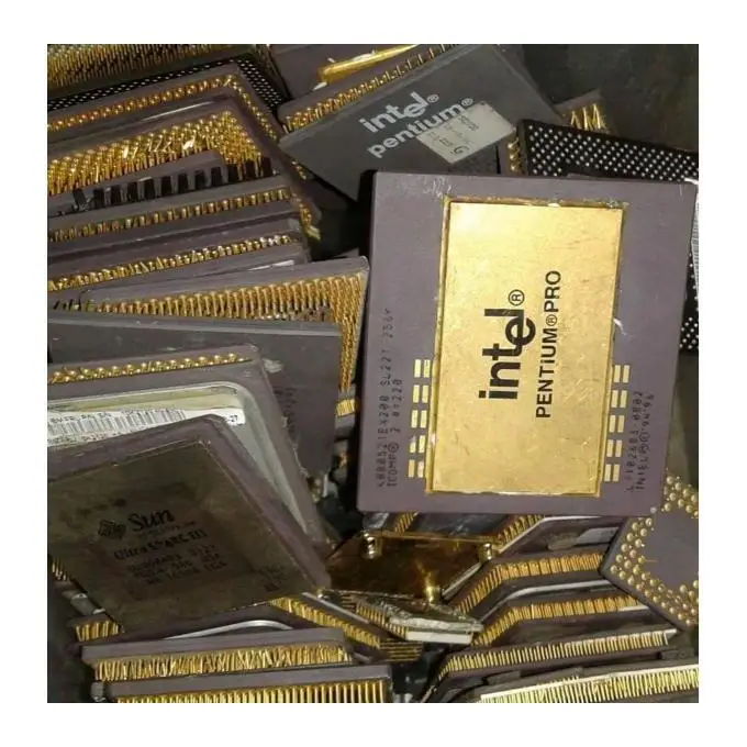 Best Selling Intel Pentium Pro Ceramic CPU Scrap with Gold Pins Wholesale Price Motherboard Scrap Processors