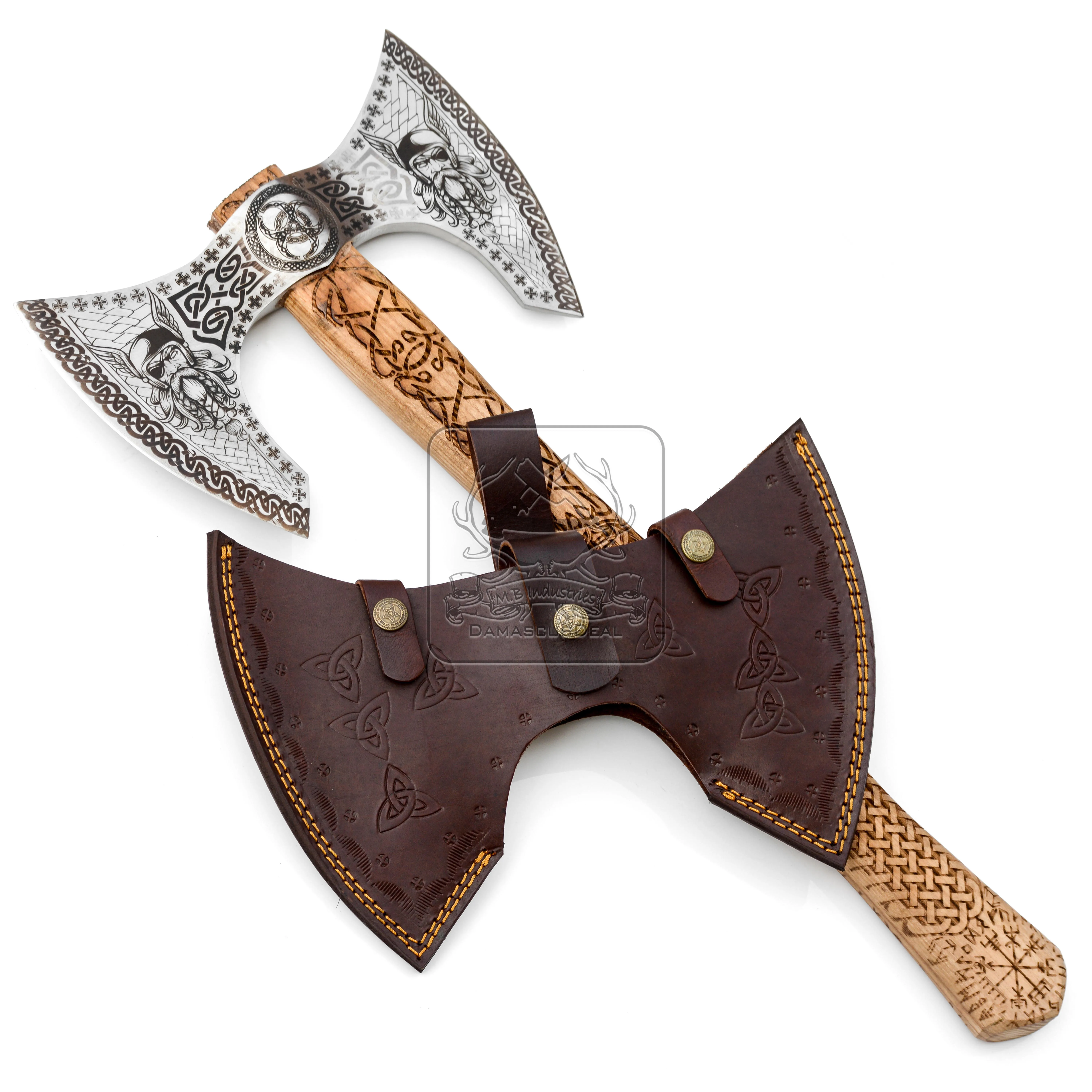 Viking Tomahawk Hatchet DD-VikingAxe-LE01 Hand Forged Axe Bearded Viking Axe Wholesale Top Quality Hand Made Axe Wooden Handle