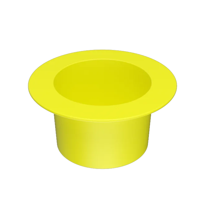 Wide flange conical plug