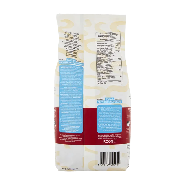 Top Italian Quality Zero Pesticid Dry pasta 500g Fusillo in bag Rough Die Durum Wheat Pasta for Wholesale