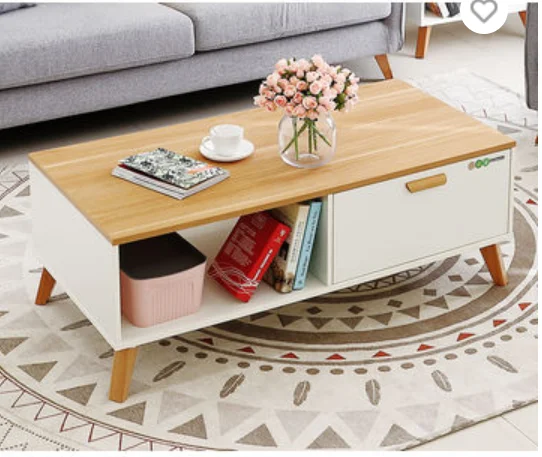 Direct Viet Nam Factory center table wooden modern coffee table with drawer durable Plywood in living room