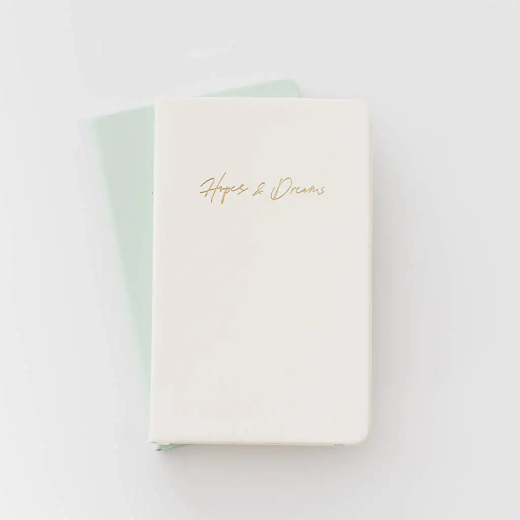 LABON Gold Foil Custom Hopes And Dream A5 Pu Leather Diary Daily Personalised Notebook