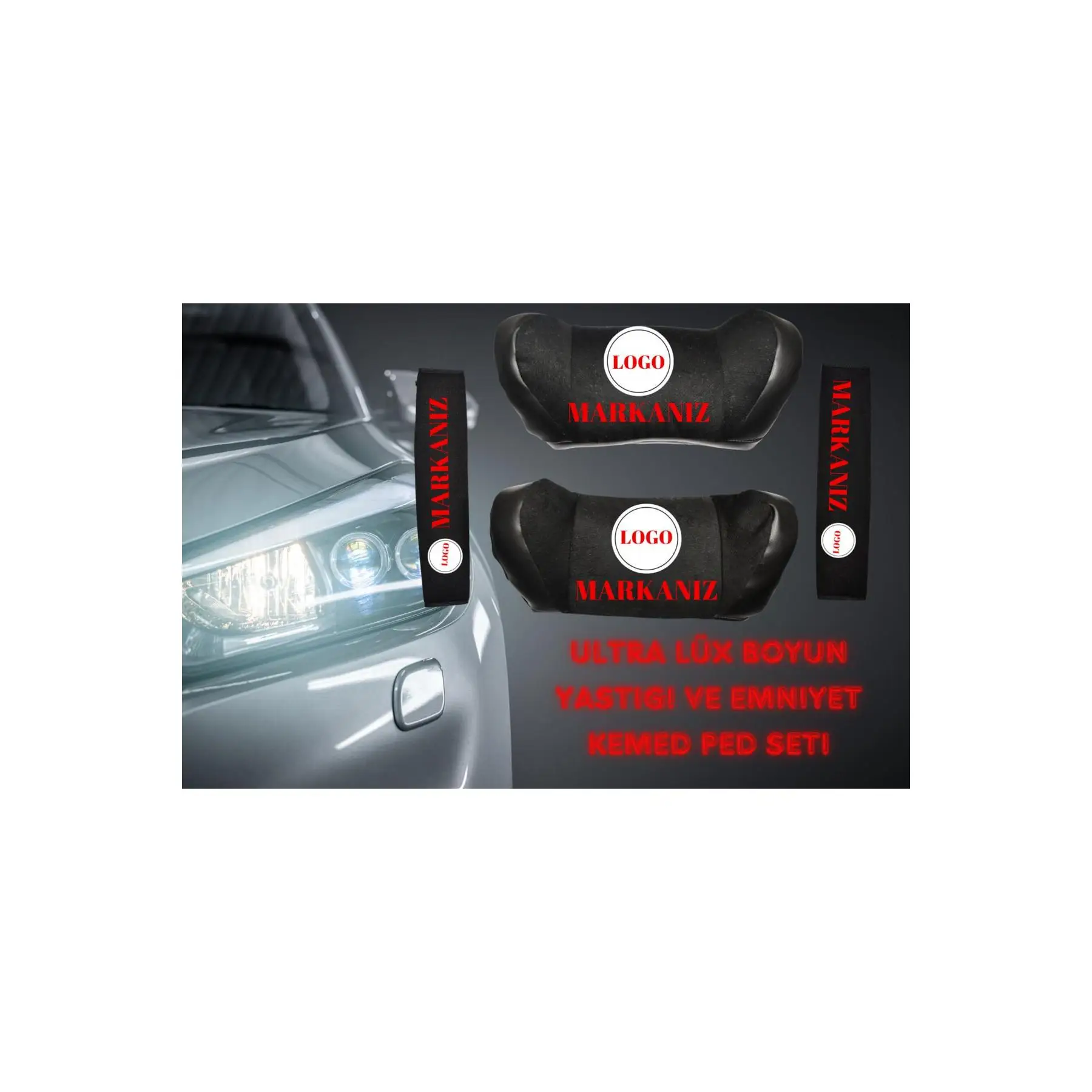 CITROEN C3 PICASSO Miyrem-комплект из высококачественной подушки для шеи и ремня безопасности черного цвета