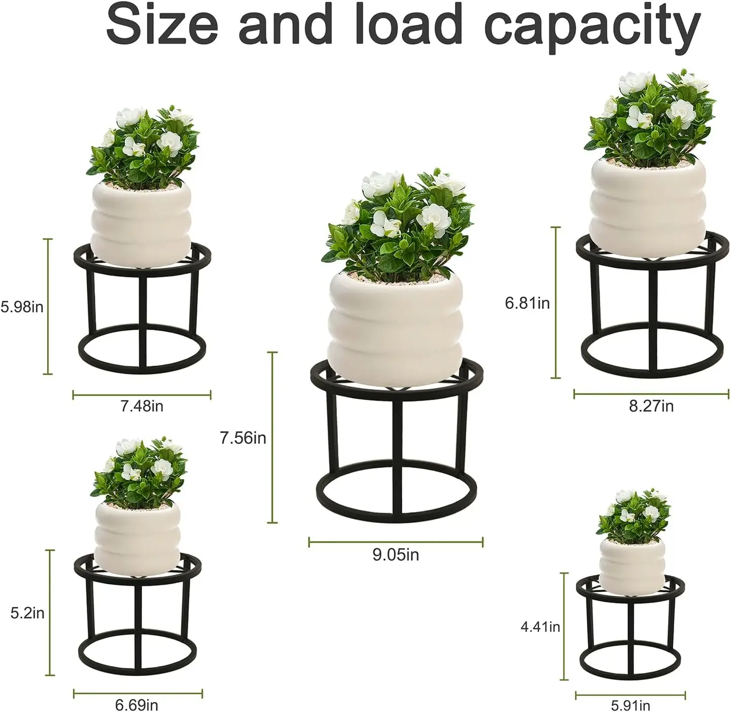 Metal Plant Stands for Indoor Outdoor Flower Pot Holders for Multiple Plant  Heavy Duty Round Supports Plant Pot Stool Stand