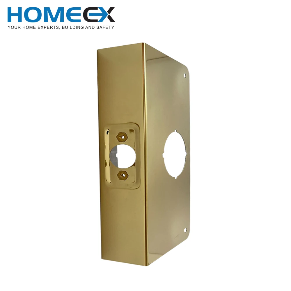 Steel Door & Lock Guard Thickness Reinforcer Brass Plated Enhancement